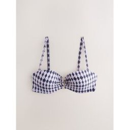 Next Haut de bikini bandeau filaire bleu 90 G