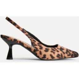 Linzi Linzi Izzie Wide Fit Slingback Court Heels Imprimé animal EU 41 (UK 8)