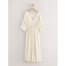 Next Robe longue kaftan en jersey crème FR 46 (EU 44)