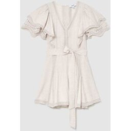 Reiss Reiss Opal Broderie Anglaise Belted Flippy Dress crème FR 34 (EU 32)