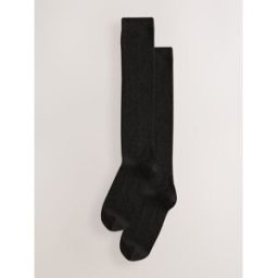 Next Lot de 2 paires de chaussettes hauteur genou en modal Noir Un an