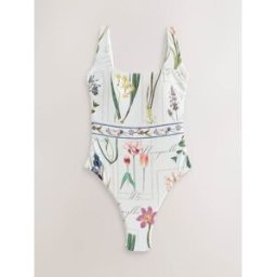 Next Maillot de bain à col carré échancré pâle FR 54 (EU 52)