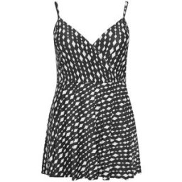 Yours Curve Yours Curve Diamond Mono Wrapover Swimdress Noir FR 44 (EU 42)