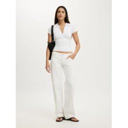 Cotton On Cotton On Hold Me Polo Short Sleeve Top pâle M (FR 42-44)
