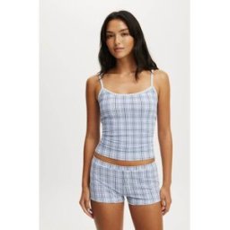 Cotton On Cotton On Dreamy Soft Longline Cami & Boyshort Set bleu M (FR 42-44)