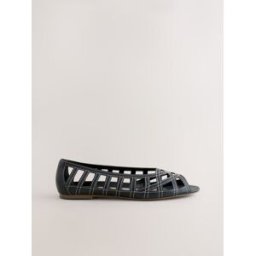 Next Chaussures plates Forever Comfort à bout ouvert Noir EU 41 XW (UK 7)