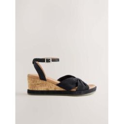 Next Compensées basses en cuir et liège Forever Comfort bleu EU 38 (UK 5)