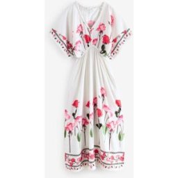 B by Ted Baker Kaftan blanc en mélange de viscose B by Ted Baker pâle XXL (FR 50-52)
