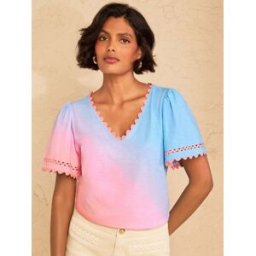 Love & Roses Love & Roses V-Neck T-Shirt Rose FR 50 (EU 48)