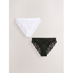 Next Lot de 2 slips en dentelle Noir FR 42 (EU 40)