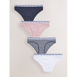 Next Lot de 4 culottes à logo en coton Rose FR 36 (EU 34)