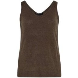 Yours Curve Yours Curve Knitted Vest Top Brun FR 48-50 (EU 46-48)