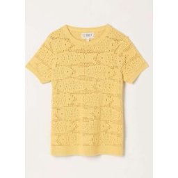 Fat Face FatFace Sardine Knitted Pattern Top jaune FR 36 (EU 34)