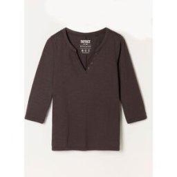 Fat Face FatFace 3/4 Sleeve V-Neck T-Shirt Brun FR 44 (EU 42)