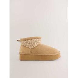 Next Bottes à plateforme en fausse fourrure borg Brun EU 42 (UK 8)