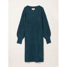 Fat Face FatFace Sparkle Knit Midi Dress bleu FR 46 Short (EU 44 S)