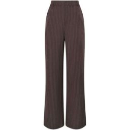 Long Tall Sally Long Tall Sally Pinstripe Wide Leg Trousers Brun FR 40 x 34L