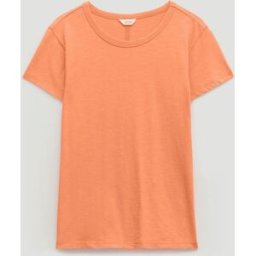 Hush Hush Slim Fit Slub Cotton Crew Neck T-Shirt orange M (FR 42-44)