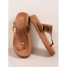 Friends Like These Friends Like These Toethong Gold Trim Footbed Summer Sandales Brun EU 36 (UK 3)
