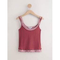 Next Gilet superposé en jersey lavé rouge L (FR 46-48)