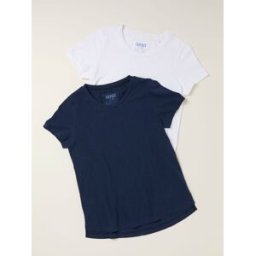 Fat Face FatFace 2 Pack Plain and Stripe T-Shirts bleu FR 40 (EU 38)