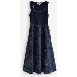 Laura Ashley Laura Ashley 2 in 1 Scalloped Edge Polka Dot Midi Dress bleu FR 50 (EU 48)