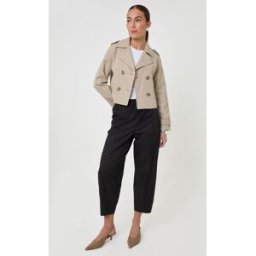 Threadbare Threadbare Curved Seam Barrel Leg Trousers Noir FR 44 (EU 42)