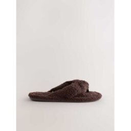 Next Chaussons tongs à bout bouclé Brun Grand