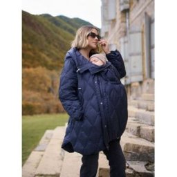 Seraphine Manteau de grossesse et de portage léger matelassé Seraphine 3 en 1 bleu FR 42 (EU 40)