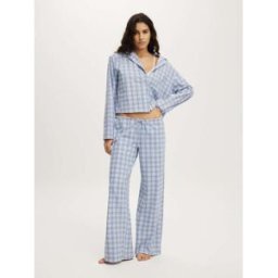 Cotton On Cotton On Dreamy Soft Boxy Shirt & Wide Leg Pant Set bleu L (FR 46-48)