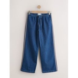Next Survêtement en denim à bandes latérales bleu FR 46 XL Tall (EU 44 XL Tall)
