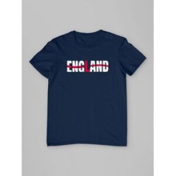 All + Every All + Every England Flag Text World Cup Football T-Shirt bleu M (FR 42-44)