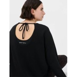 Sweaty Betty Sweaty Betty After Class Open Back Tie Sweatshirt Noir M (FR 42-44)