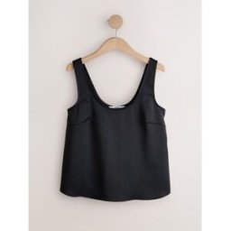 Next Débardeur en Satin à Col dégagé Noir FR 52 (EU 50)