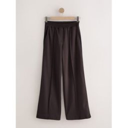 Next Pantalons amples en maille point de Rome avec rayures sur le côté Brun FR 48 Regular (EU 46 R)