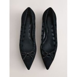 Next Chaussures découpées en cuir à bout pointu Forever Comfort Noir EU 37 (UK 4)