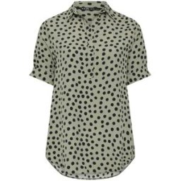 Yours Curve Yours Curve Overhead Half Placket Shirt vert FR 52-54 (EU 50-52)