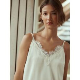 Next Débardeur en dentelle satinée pâle FR 50 (EU 48)