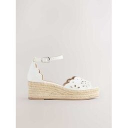 Next Compensées à bout ouvert en broderie Forever Comfort pâle EU 39 (UK 6)