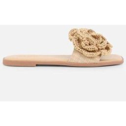 Simmi London Simmi London Ronda Flower Detail Slip-On Flat Sandals naturel EU 39 (UK 6)