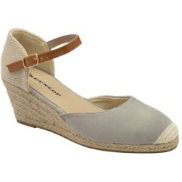 Dunlop Ladies Wedge Espadrille Shoes Gris EU 40 (UK 7)