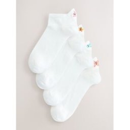 Next Chaussettes de sport à motif brodé au dos 4 Pack pâle Un an