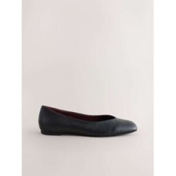 Next Ballerines à bout carré en cuir Forever Comfort Noir EU 38 (UK 5)