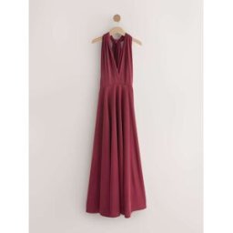 Next Robe longue de demoiselle d'honneur pour invitée de mariage en jersey multi-positions rouge FR 42 Tall (EU 40 T)