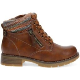 Pavers Pavers Knitted Cuff Ankle Boots Brun EU 40 (UK 7)