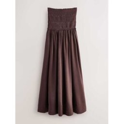 Next Robe midi bustier froncée Brun FR 40 (EU 38)