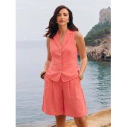 Friends Like These Friends Like These X Gilet tailleur Lucy Mecklenburgh en lin Rose FR 42 (EU 40)