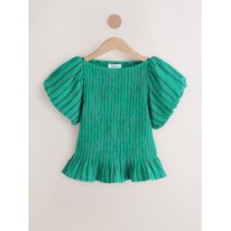 Next Haut à manches bouffantes vert FR 38 (EU 36)