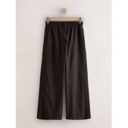 Next Pantalons Amples à rayures sur le côté Brun FR 48 Regular (EU 46 R)