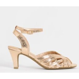 JD Williams JD Williams Waltz Round Toe Caged Heeled Sandals - (EEE) Rose EU 39 (UK 6)